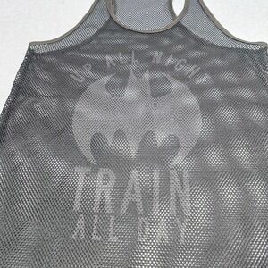 Her Universe Batman Tank Top M Black Fishnet Mesh Cover Up DC Athletic Festival